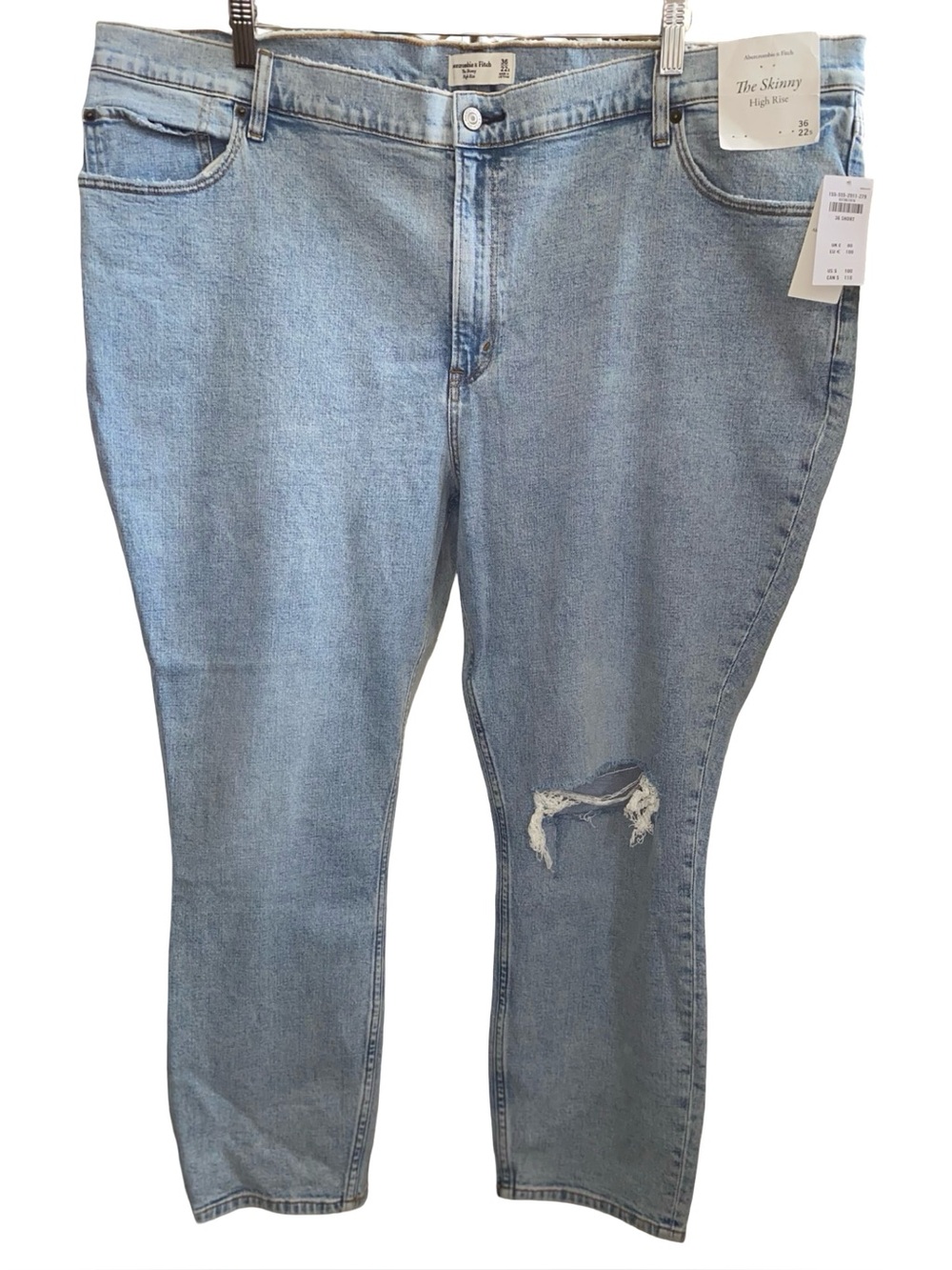 Abercrombie & Fitch The Skinny High Rise Distressed Plus Size Jeans Size 22S